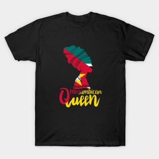 Mozambican Queen Mozambique Flag Afro Roots T-Shirt